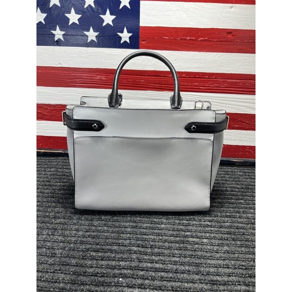 Kate Spade Staci Colorblock Medium Satchel Nimbus Tote Purse Gray Grey - Picture 2 of 12